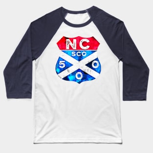 North Coast 500 Scottish Coast Vintage Driving Emblem Baseball T-Shirt